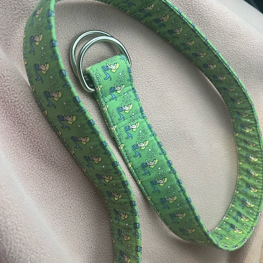 Vineyard Vines Green Mermaid Pattern Belt